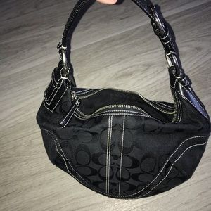 Small black hobo Coach purse